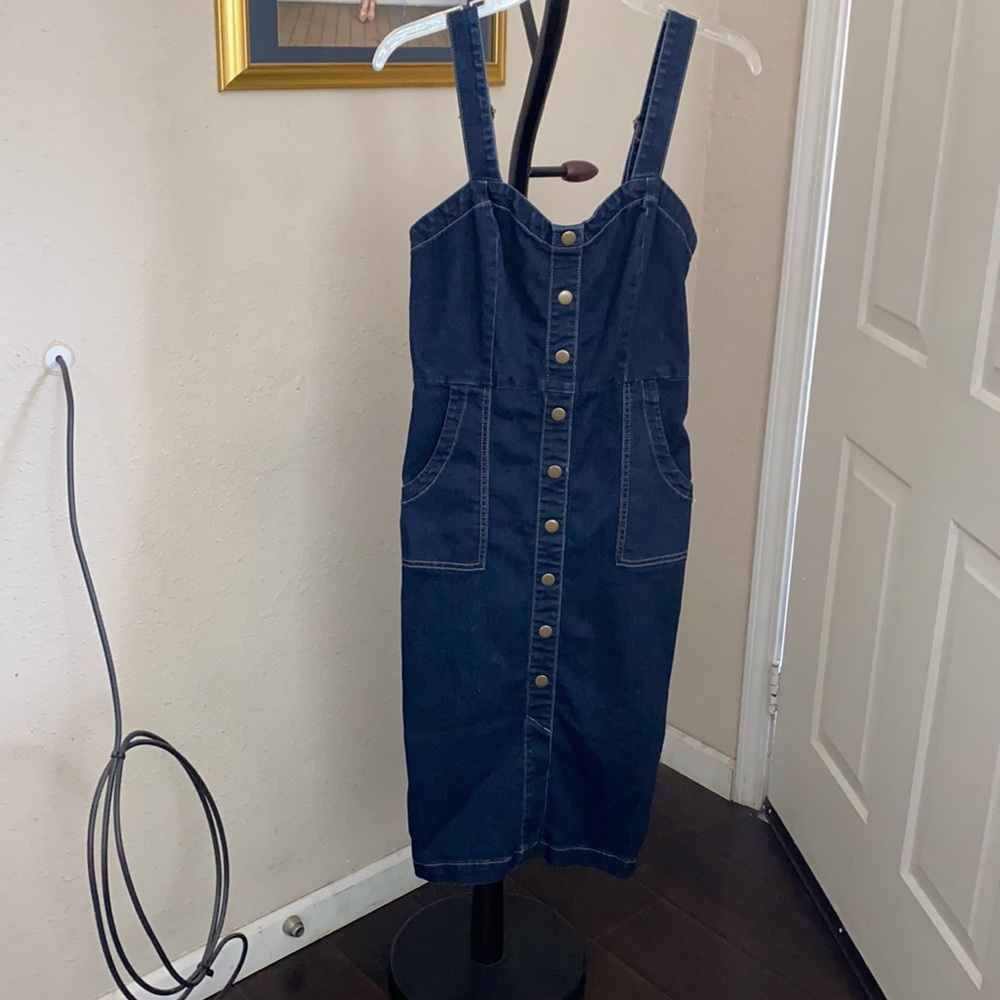 Dark blue denim dress